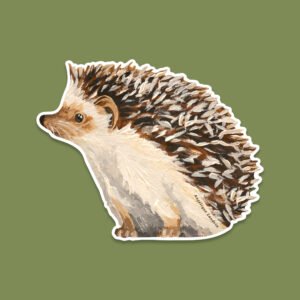 Sticker mural hérisson