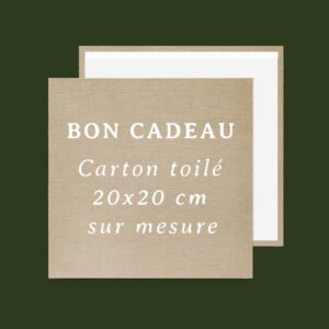 BON CADEAU - Carton toilé 20x20cm