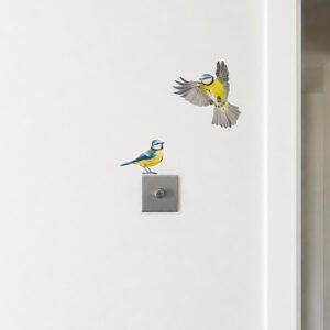Stickers muraux duo de mésanges bleues
